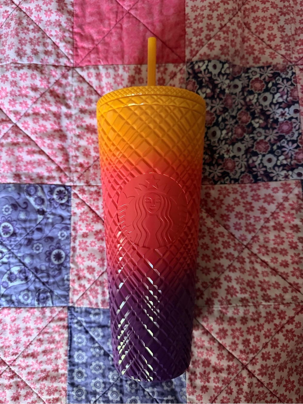 Starbucks Ombre Textured Tumbler - Yellow Orange Pink Purple